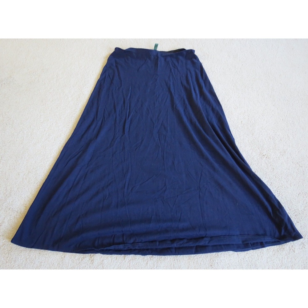 Ralph Lauren Navy Blue Skirt Cotton Modal Size Large NWT
